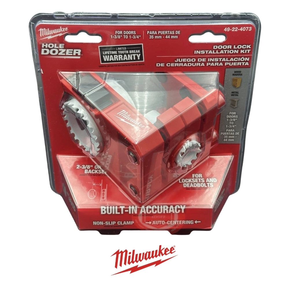 KIT INSTALACIÓN CERRADURAS HOLE DOZER MILWAUKEE 49-22-4073