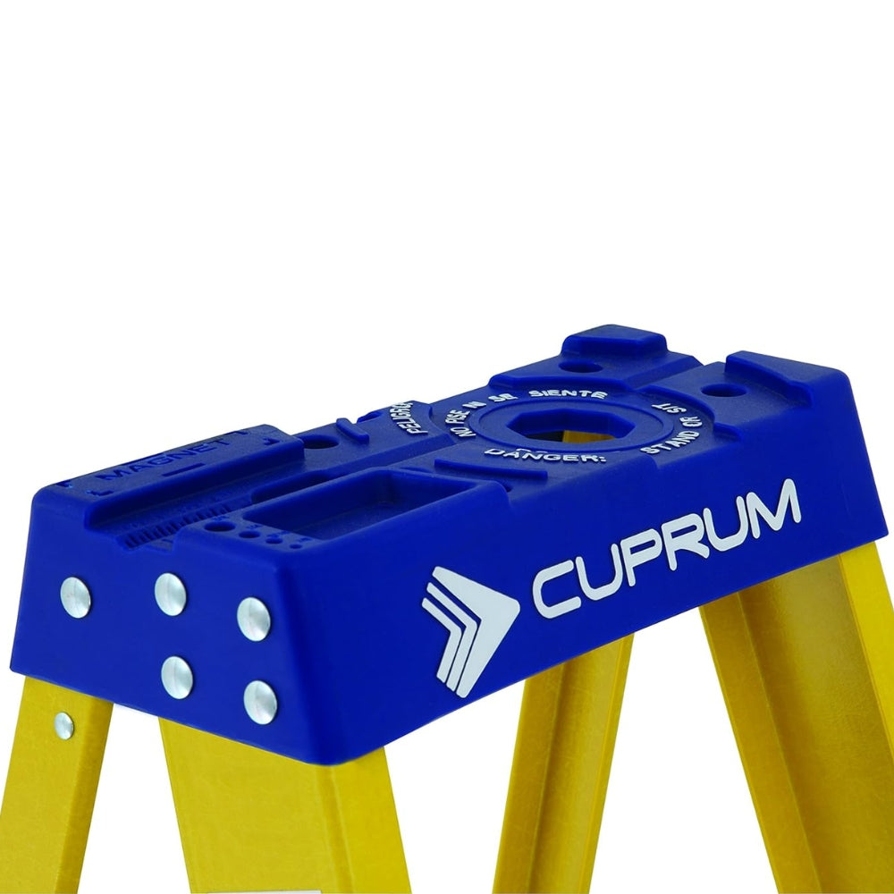 ESCALERA TIJERA USO INDUSTRIAL TIPO 1 FIBRA VIDRIO 6 PIES 200 KG C-3115-06 CUPRUM