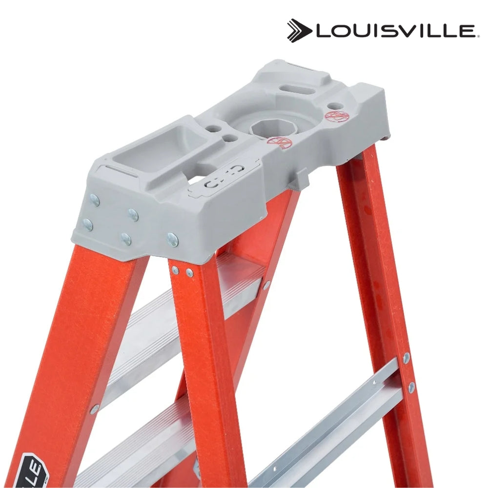 ESCALERA TIJERA USO INDUSTRIAL TIPO 1A FIBRA VIDRIO 6 PIES 136 KG FS1506 LOUISVILLE