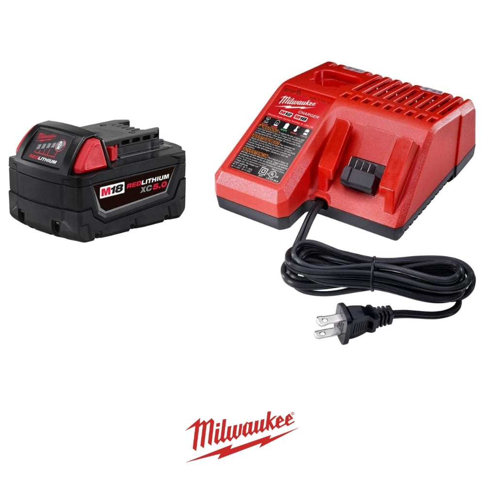 KIT DE CARGA  M18 CON 1 BATERIA XC5.0 Y 1 CARGADOR M18/M12 MILWAUKEE 48-59-1850