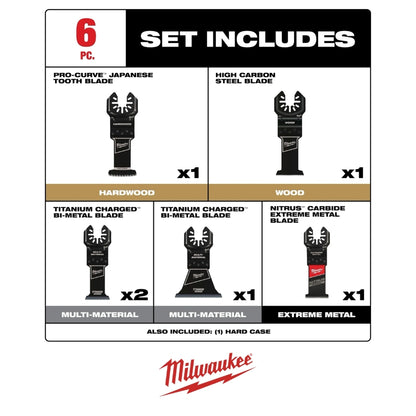 SET 6 CUCHILLAS MULTIHERRAMIENTA UNIVERSAL MILWAUKEE 49-10-9112