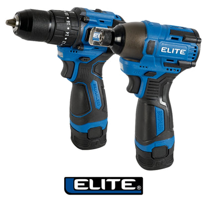 KIT DE TALADRO PERCUTOR (13MM) Y ATORNILLADOR DE IMPACTO INALAMBRICO (1/4) 16V BRUSHLESS + 2 BATERÍAS LI-ION 2AH  + CARGADOR Y MALETÍN