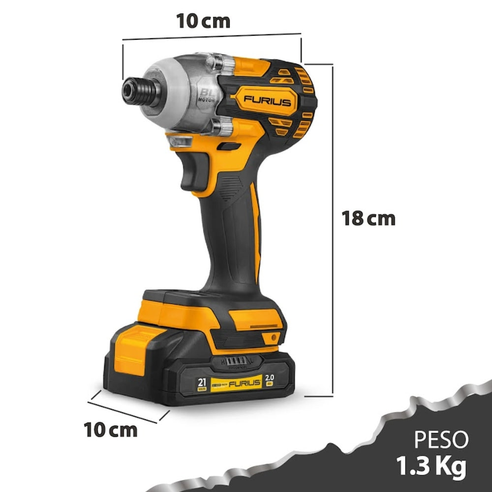 KIT DE ROTOMARTILLO PERCUTOR ATORNILLADOR INALÁMBRICO BRUSHLESS (1/2" 45Nm, 0-400 / 0-1400RPM) 21V + ATORNILLADOR DE IMPACTO INALÁMBRICO BRUSHLESS 21V (IMPACTO 0-3000GPM, TORQUE MÁX 240Nm, 0-2400RPM).