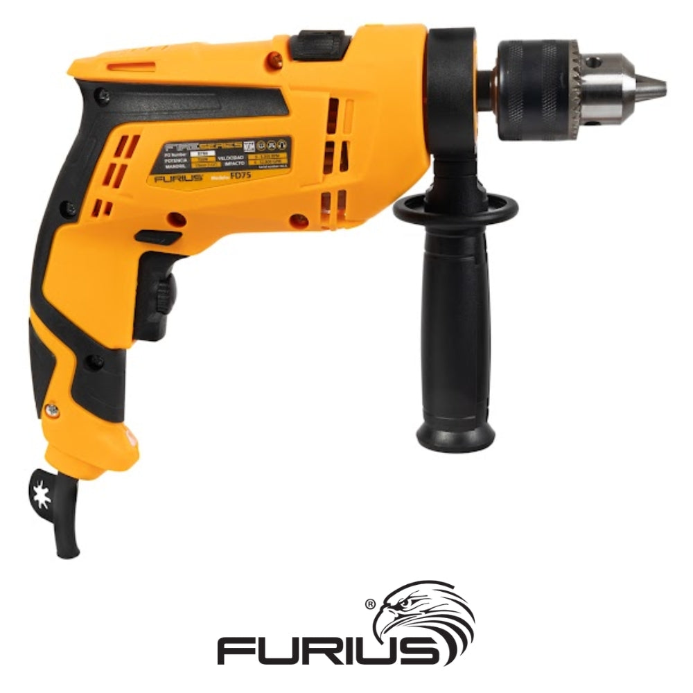TALADRO PERCUTOR 1/2"  750W, 0-3300RPM  110V FURIUS