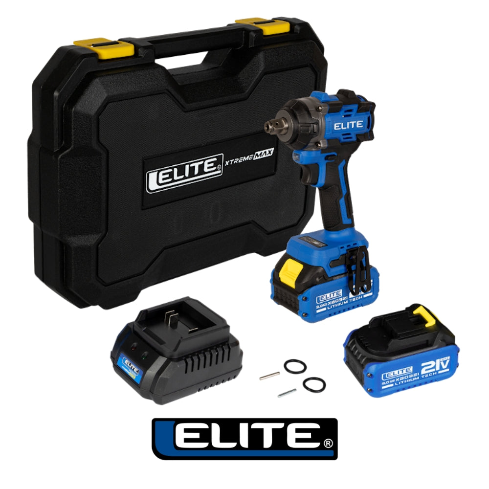 LLAVE DE IMPACTO INALAMBRICA BRUSHLESS 21V CUADRANTE 1/2 0-2400RPM, 0-200/ 0-300 / 0-350 NM, 0-3500 IPM, BATERIA Y CARGADOR 2,4 AH