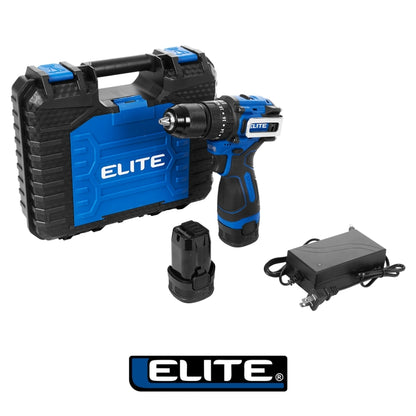 TALADRO DE IMPACTO ELITE 16V MANDRIL13mm S/ESCOBILLAS 2 BATERIAS Y CARGADOR