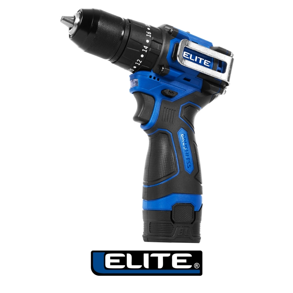 TALADRO DE IMPACTO ELITE 16V MANDRIL13mm S/ESCOBILLAS 2 BATERIAS Y CARGADOR