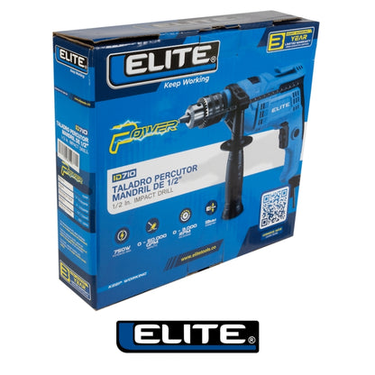TALADRO PERCUTOR 1/2PUL, 750W, 3.000RPM, 110V-60HZ ELITE