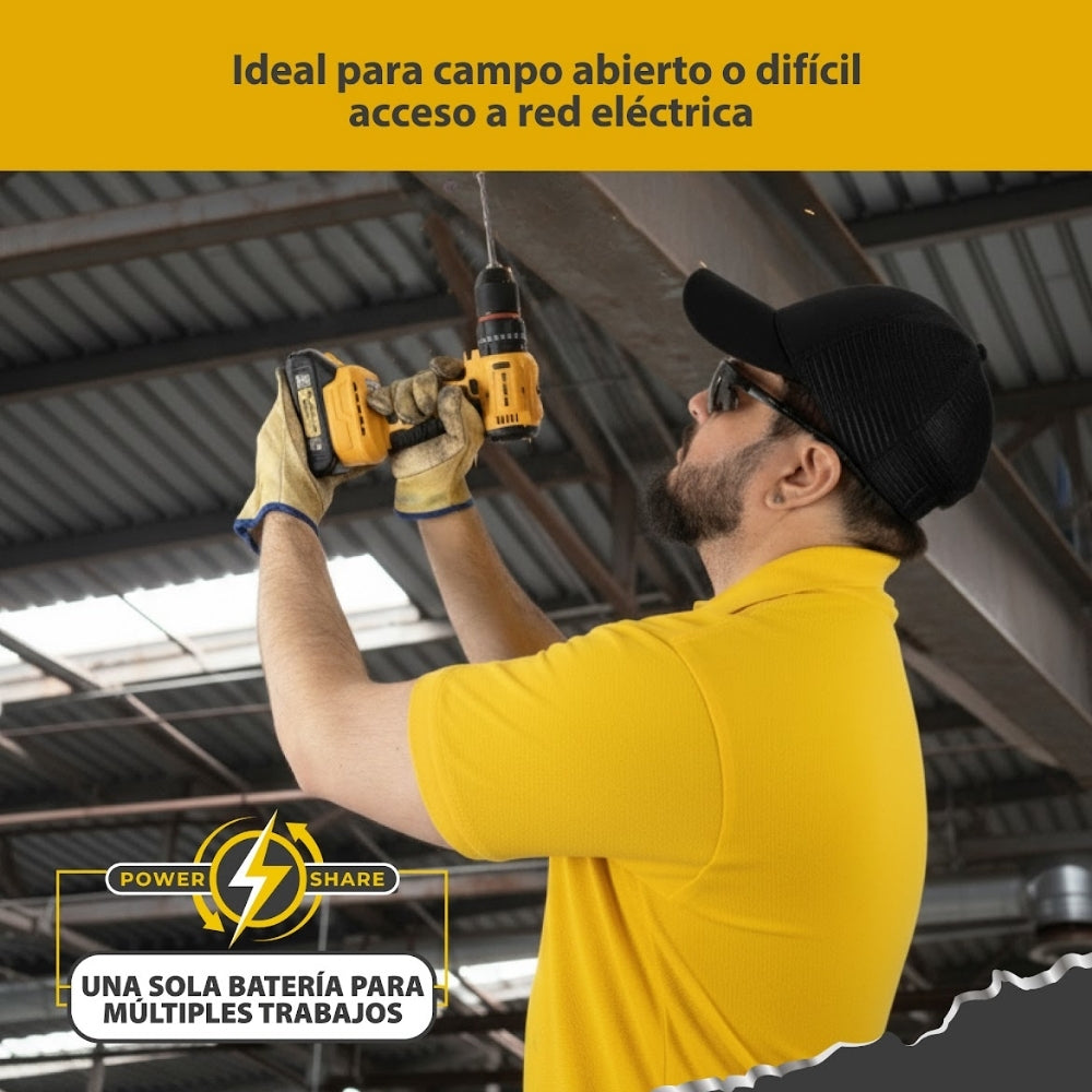 TALADRO PERCUTOR INALAMBRICO BRUSHLESS 1/2 PUL, 21V, 45Nm, FURIUS