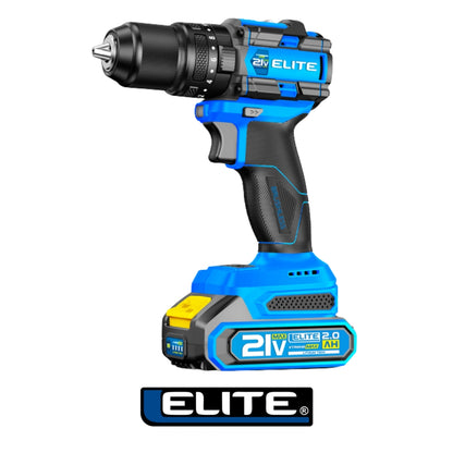 KIT 21V SIN ESCOBILLAS TALADRO PERCUTOR INALÁMBRICO 600W, 1/2 IN 30000 BPM 70Nm 2000RPM + ATORNILLADOR DE IMPACTO 480W, 1/4 IN 4500 BPM (TRES POSICIONES) 230Nm INCLUYE 2 BATERÍAS 2AH, CARGADOR