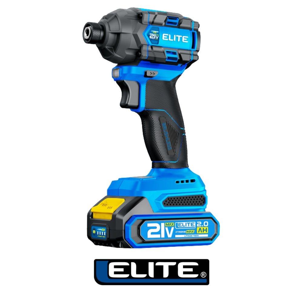 KIT 21V SIN ESCOBILLAS TALADRO PERCUTOR INALÁMBRICO 600W, 1/2 IN 30000 BPM 70Nm 2000RPM + ATORNILLADOR DE IMPACTO 480W, 1/4 IN 4500 BPM (TRES POSICIONES) 230Nm INCLUYE 2 BATERÍAS 2AH, CARGADOR