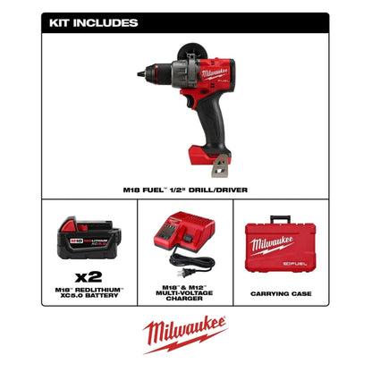 TALADRO PERCUTOR M18 FUEL 1/2" MILWAUKEE 2904-22