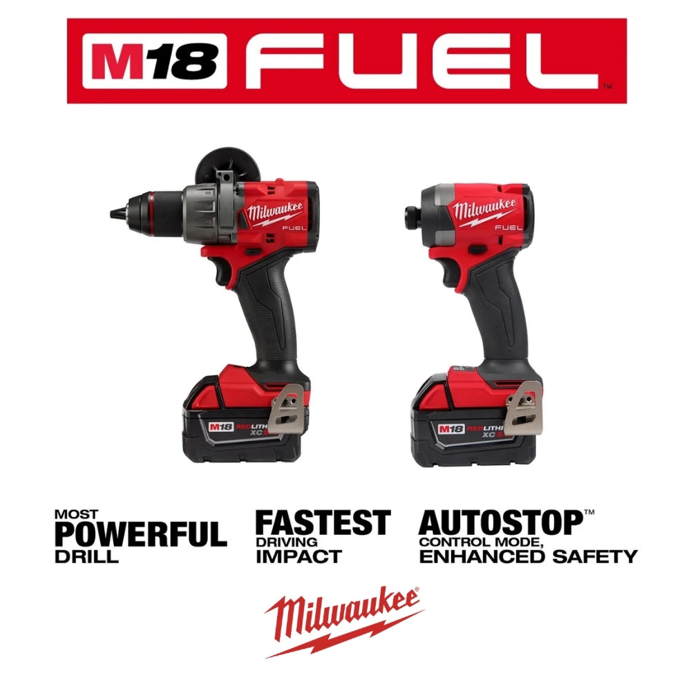 KIT DE TALADRO/ATORNILLADOR Y ATORNILLADOR DE IMPACTO M18 FUEL CON 2 BATERIAS Y CARGADOR MILWAUKEE 3697-22