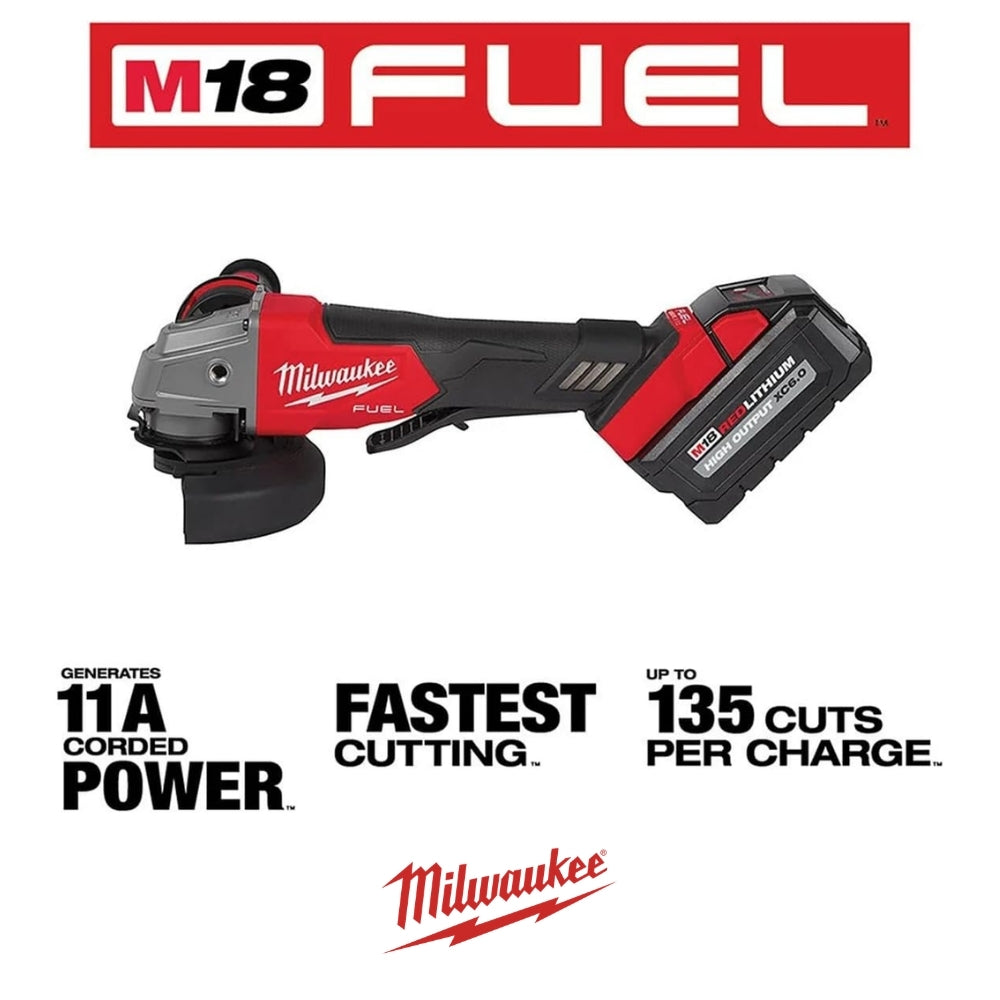 KIT ESMERILADORA M18 FUEL 4-1/2"/5" CON 2 BATERIAS Y CARGADOR MILWAUKEE 2880-22