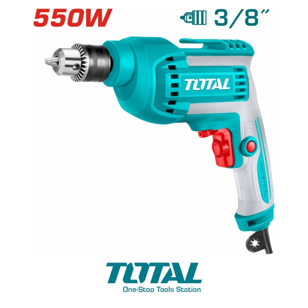TALADRO ELÉCTRICO 3/8 IN 550W 110-120V ~ 60HZ TOTAL UTD55108