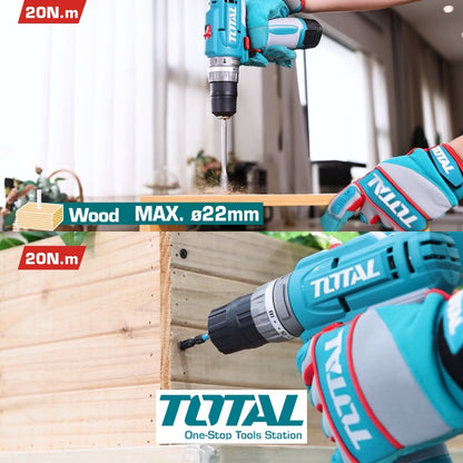 TALADRO PERCUTOR INALÁMBRICO 12V 20NM TOTAL TIDLI12206