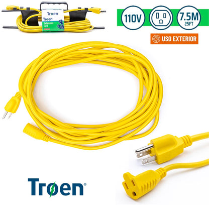 EXTENSION ELECTRICA 25 PIES 110V