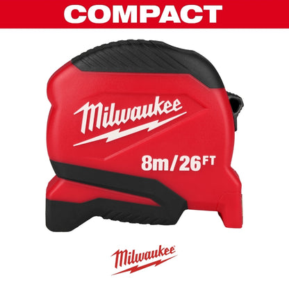CINTA MÉTRICA COMPACTA 26' MILWAUKEE 48-22-1726