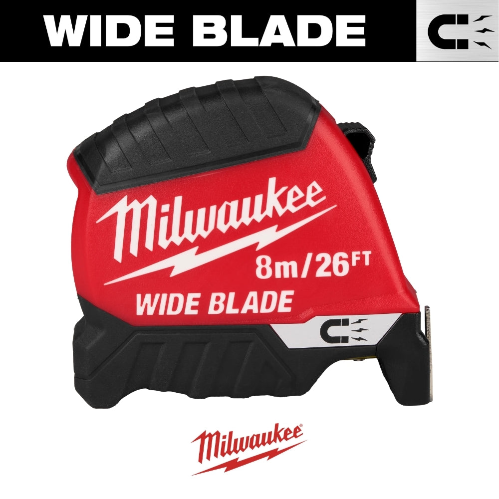 CINTA MÉTRICA HOJA ANCHA 26' MILWAUKEE 48-22-1226M