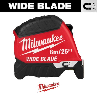 CINTA MÉTRICA HOJA ANCHA 26' MILWAUKEE 48-22-1226M