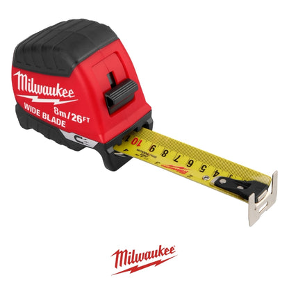 CINTA MÉTRICA HOJA ANCHA 26' MILWAUKEE 48-22-1226M