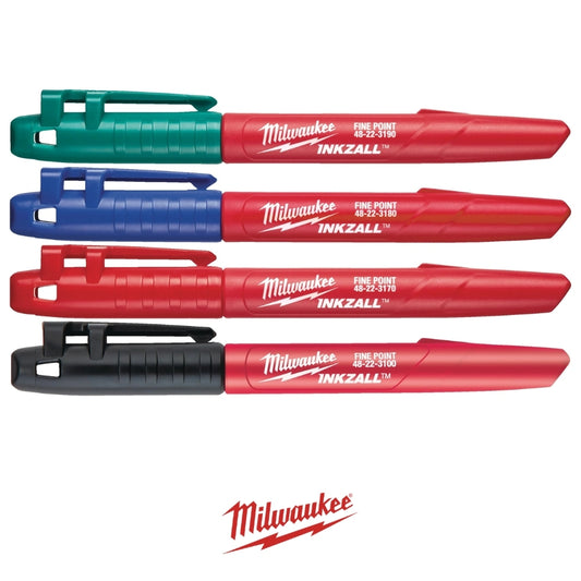 MARCADORES INKZALL PUNTA FINA COLOR 4PK MILWAUKEE 48-22-3106