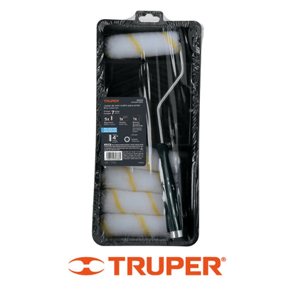 KIT DE PINTAR TRUPER MINI 4" (ESQUELETO, 5 MOTA Y BANDEJA)