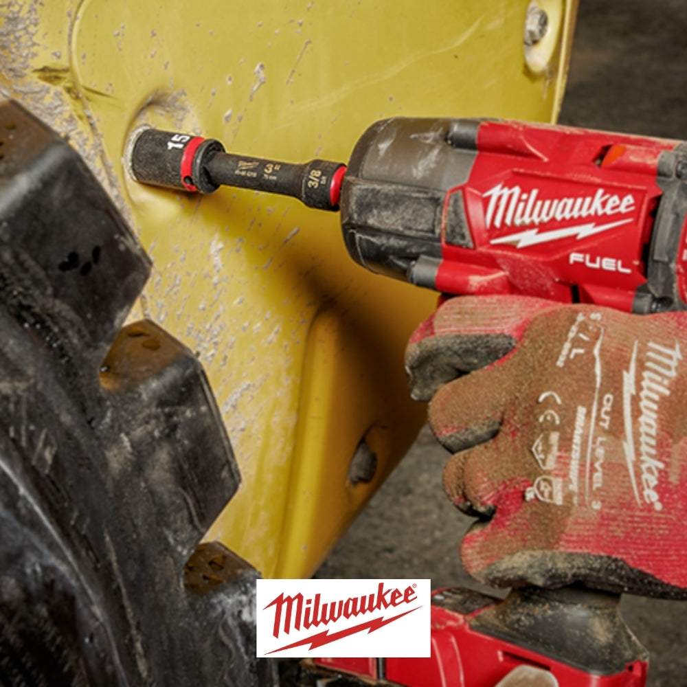 SET 9 DADOS IMPACTO SHOCKWAVE 1/2" MÉTRICOS MILWAUKEE 49-66-7032