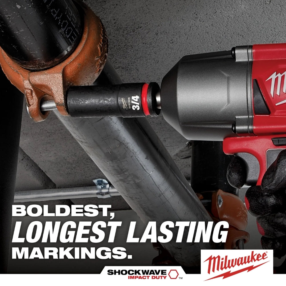 SET 8 DADOS IMPACTO SHOCKWAVE 3/4" MÉTRICOS MILWAUKEE 49-66-7020