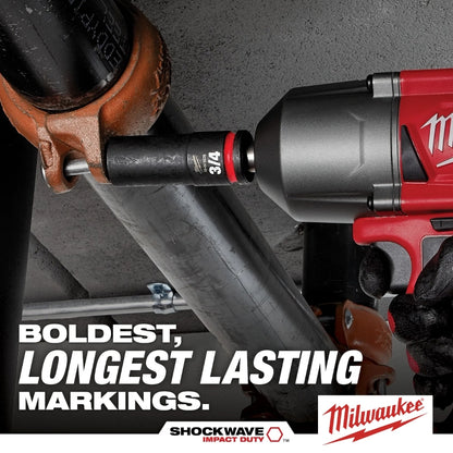 SET 8 DADOS IMPACTO SHOCKWAVE 3/4" MÉTRICOS MILWAUKEE 49-66-7020