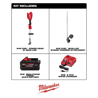 KIT DESBROZADORA M18 FUEL QUIK-LOK CON 1 BATERIA Y CARGADOR MILWAUKEE 3016-21ST