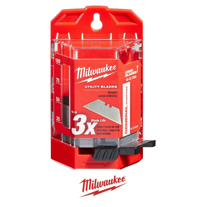 50 HOJAS UTILITARIAS CON DISPENSADOR MILWAUKEE 48-22-1950