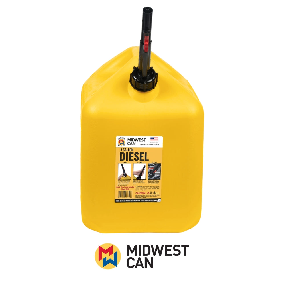 TANQUE PARA DIESEL 5 GAL APAGADO AUTOMATICO AMARILLO MIDWEST CAN 8610
