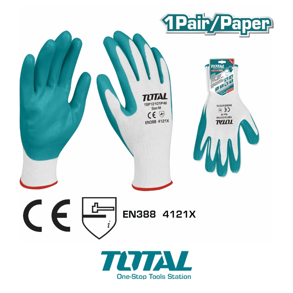 GUANTES DE NITRILO EN LA PALMA MEDIDA M TOTAL TSP12101P-M