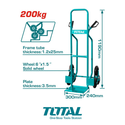 CARRETILLA MANUAL ESCALADORA 3 RUEDAS 200KGS TOTAL THTHT20461