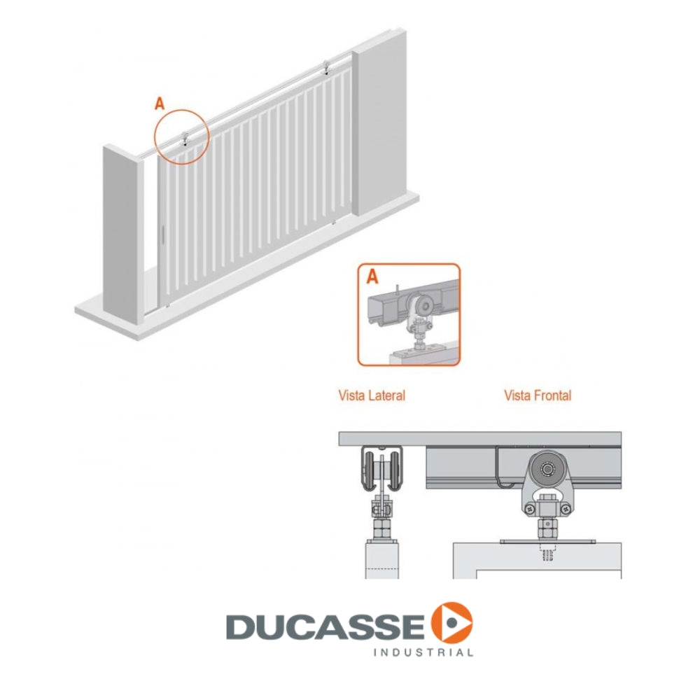 CORREDERA DE  ACERO 150 KILOGRAMOS DUCASSE X UND