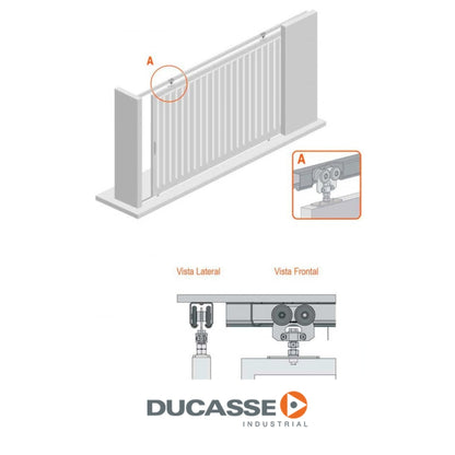 CORREDERA DE ACERO 300 KILOGRAMOS DUCASSE (CAJA 2 UND)