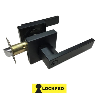 CERRADURA DE MANIJA DE ENTRADA NEGRO MATE 9807 LOCKPRO