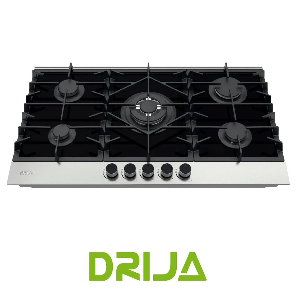 ESTUFA A GAS VITROCERAMICA-ACERO, 87.4 CM, 5 QUEMADORES (FERRARA 90 PRO)