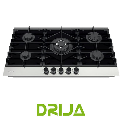 ESTUFA A GAS VITROCERAMICA-ACERO, 87.4 CM, 5 QUEMADORES (FERRARA 90 PRO)