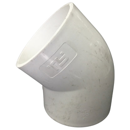 CODO 45° PVC 100MM-4 PULGADAS PRESION SCH-40 C/C