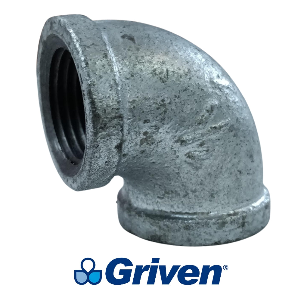 CODO GALVANIZADO DE 1/2 IN X 90 GRADOS PARA TUBERÍAS