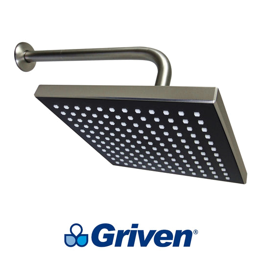 REGADERA TIPO LLUVIA 8 PULGADAS SATINADA GRIVEN GV-SHS-A8