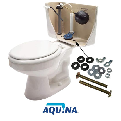 TORNILLOS BRONCE PARA ACOPLAR TANQUE DE INODORO 5/16 PULGADAS X 3 PULGADAS - PAR