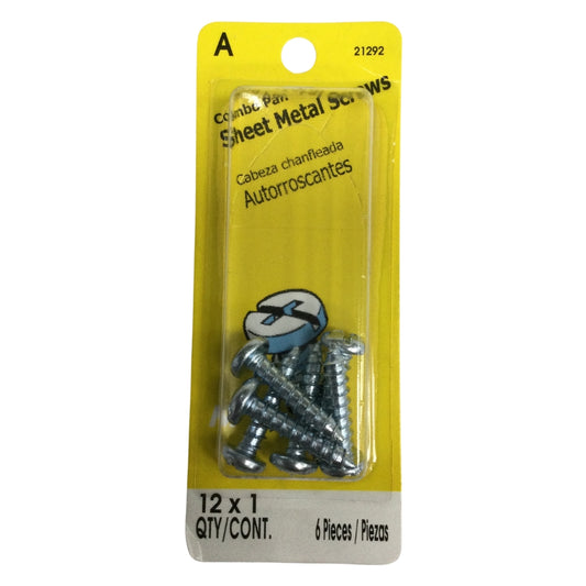 TORNILLO PARA LAMINA COMBO PAN HEAD ZINCADO #12 x 1 PULGADAS