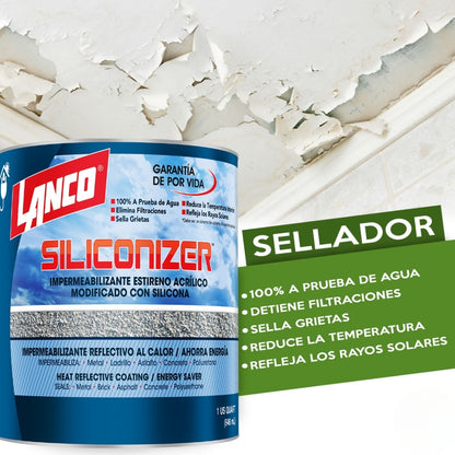 PINTURA SILICONIZER BLANCO 1/4 RC200-5 LANCO