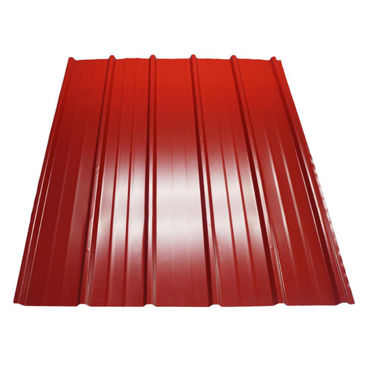 LAMINA DE ZINC CANAL ANCHO F2 42 PULGADAS X 10 PIES ROJA CALIBRE 26