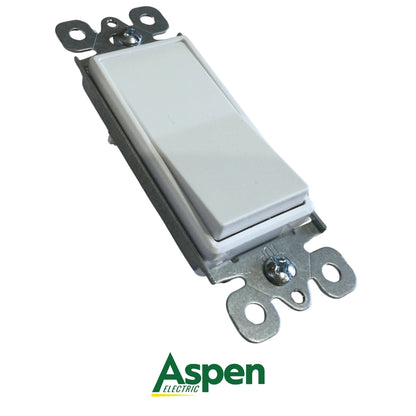 INTERRUPTOR 3-WAY BLANCO DECORA 15A 120/277V UL ASPEN AESD2002