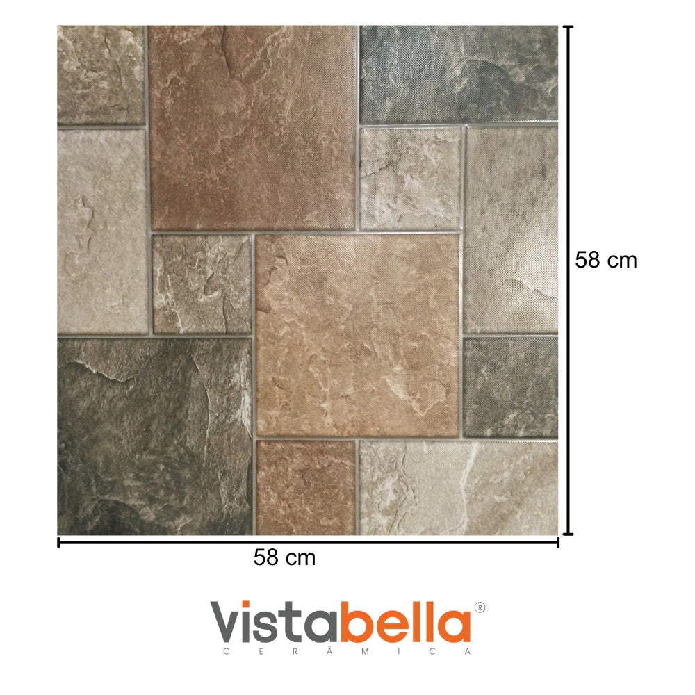 PISO CERAMICO ANTIDESLIZANTE VISTABELLA HD 5900 58X58CM 2.32M2/CAJA