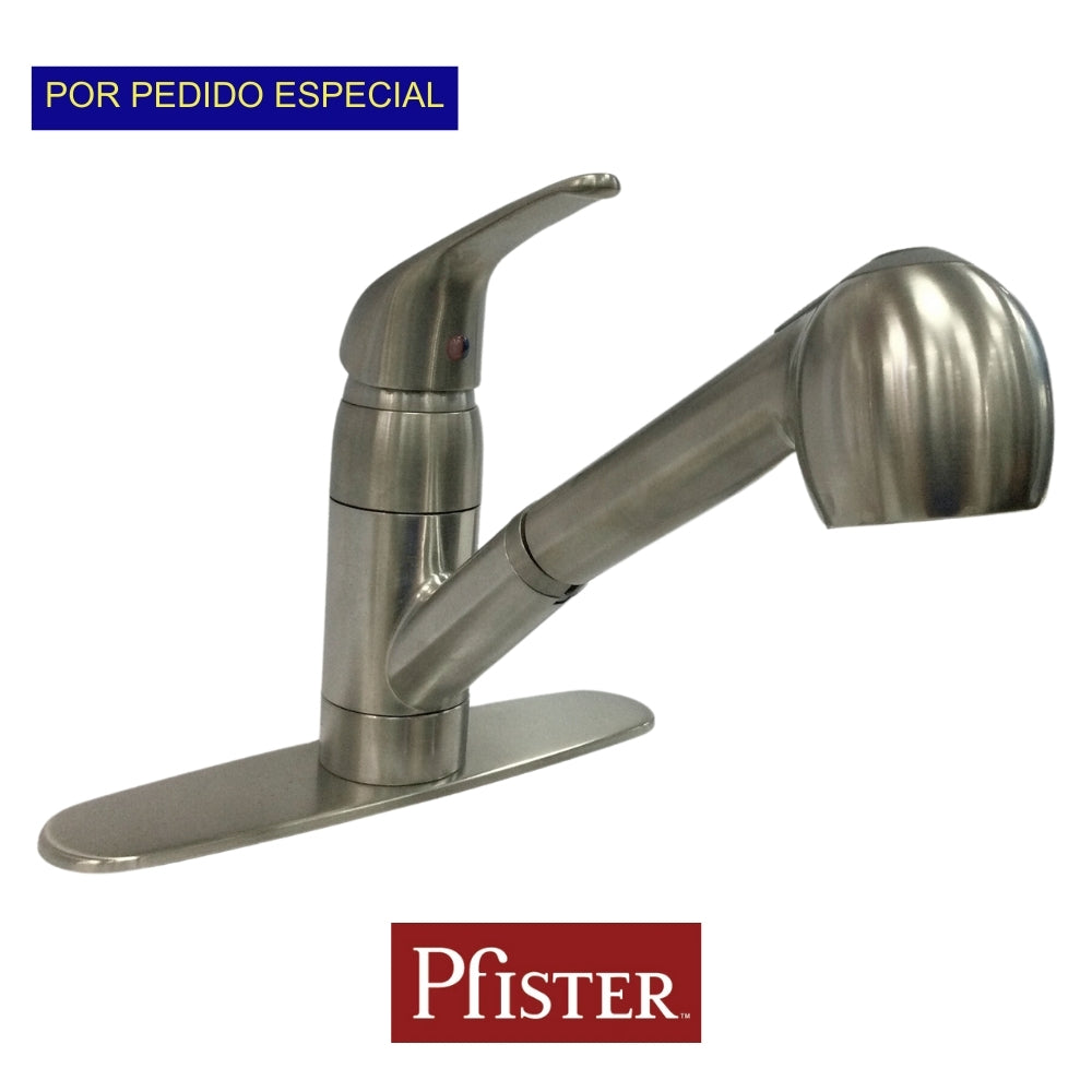 LLAVE FREGADOR MONOMANDO PULL OUT SATIN NICKEL G13310SS PF